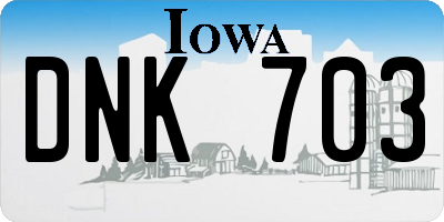 IA license plate DNK703