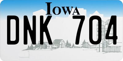 IA license plate DNK704