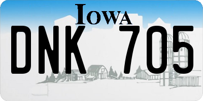 IA license plate DNK705