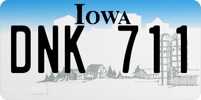 IA license plate DNK711