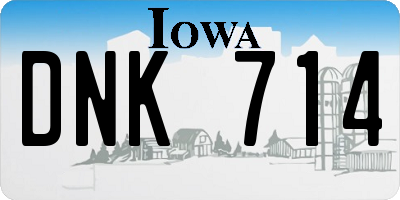 IA license plate DNK714
