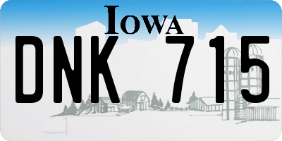 IA license plate DNK715