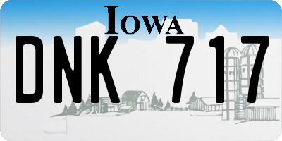 IA license plate DNK717