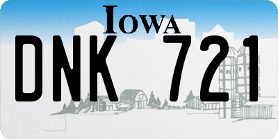 IA license plate DNK721