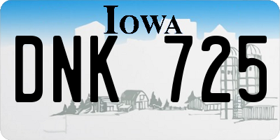 IA license plate DNK725
