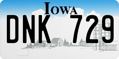 IA license plate DNK729