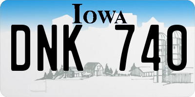 IA license plate DNK740