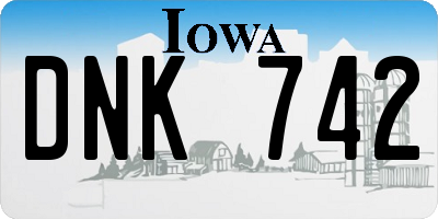 IA license plate DNK742