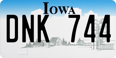 IA license plate DNK744