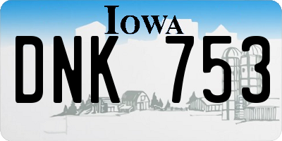 IA license plate DNK753