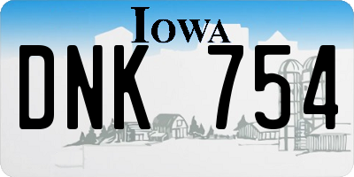 IA license plate DNK754