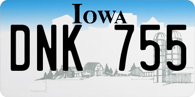 IA license plate DNK755