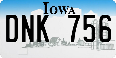 IA license plate DNK756