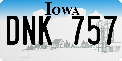 IA license plate DNK757