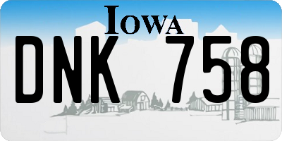 IA license plate DNK758