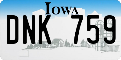 IA license plate DNK759