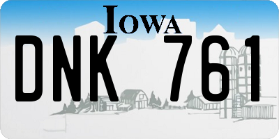 IA license plate DNK761