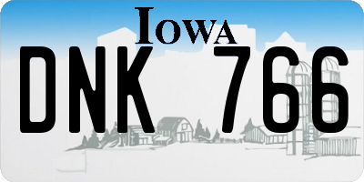 IA license plate DNK766