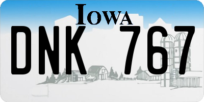 IA license plate DNK767