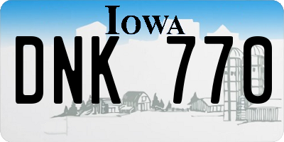 IA license plate DNK770