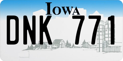 IA license plate DNK771