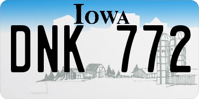 IA license plate DNK772