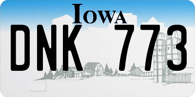 IA license plate DNK773