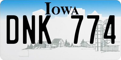 IA license plate DNK774