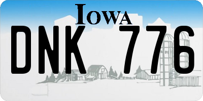IA license plate DNK776