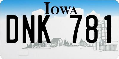 IA license plate DNK781