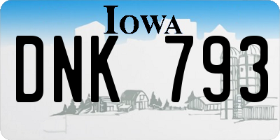 IA license plate DNK793