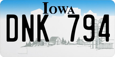 IA license plate DNK794