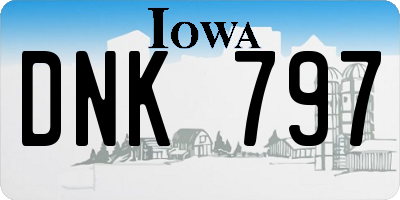 IA license plate DNK797