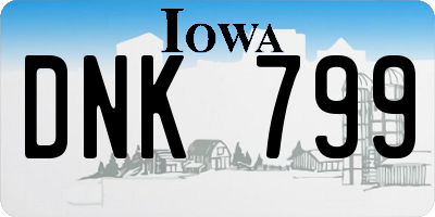 IA license plate DNK799