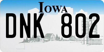 IA license plate DNK802