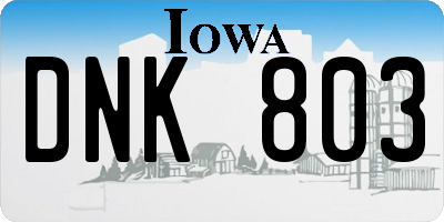 IA license plate DNK803