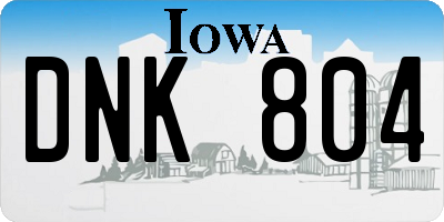 IA license plate DNK804