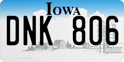IA license plate DNK806