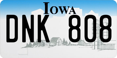 IA license plate DNK808