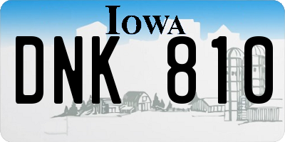 IA license plate DNK810