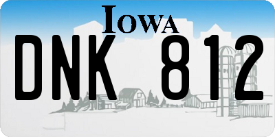 IA license plate DNK812