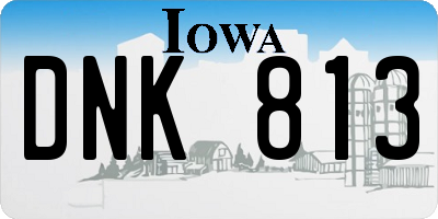 IA license plate DNK813