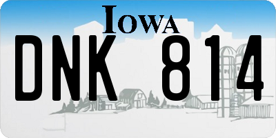IA license plate DNK814