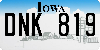 IA license plate DNK819