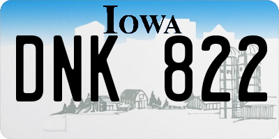 IA license plate DNK822