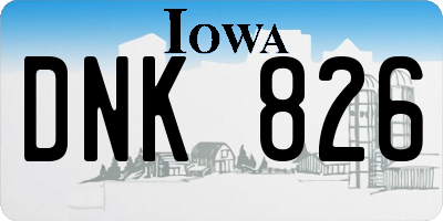 IA license plate DNK826