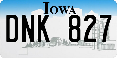 IA license plate DNK827