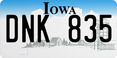 IA license plate DNK835