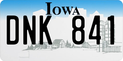 IA license plate DNK841