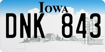 IA license plate DNK843
